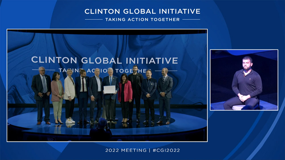 9170金沙集团_CGI2022年会克林顿总统与9170金沙主席徐鹏同台官宣9170金沙国际新建议