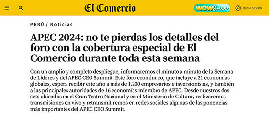 9170金沙集团_2024 APEC CEO Summit: Key Global Leaders and Business Executives Set to Gather in Lima